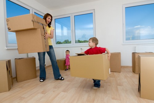 Organised storage space suitable for furniture, boxes, and commercial stock