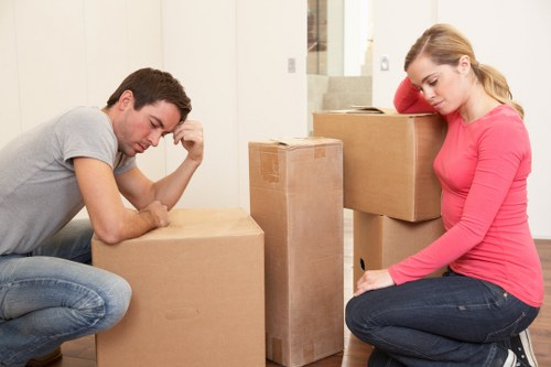 Preparing office boxes and furniture for storage in Richmond