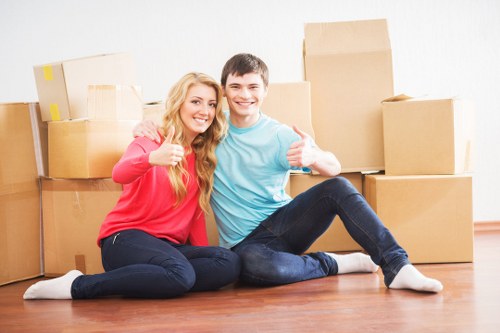 Business stock and household items arranged for a tailored storage estimate