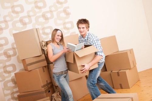 Careful loading of furniture during Richmond flat relocation